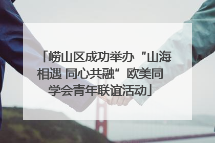 崂山区成功举办“山海相遇 同心共融”欧美同学会青年联谊活动
