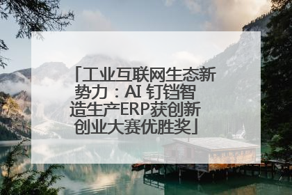 工业互联网生态新势力：AI 钉铛智造生产ERP获创新创业大赛优胜奖
