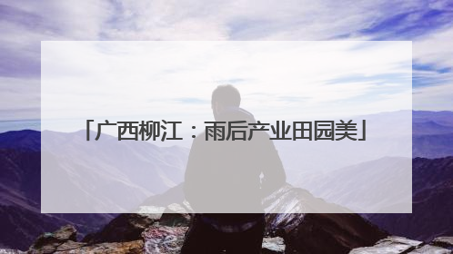 广西柳江：雨后产业田园美