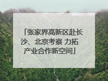 张家界高新区赴长沙、北京考察 力拓产业合作新空间