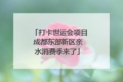 打卡世运会项目 成都东部新区亲水消费季来了