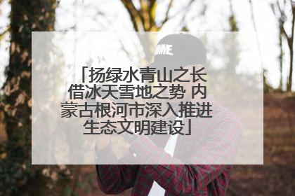 扬绿水青山之长 借冰天雪地之势 内蒙古根河市深入推进生态文明建设