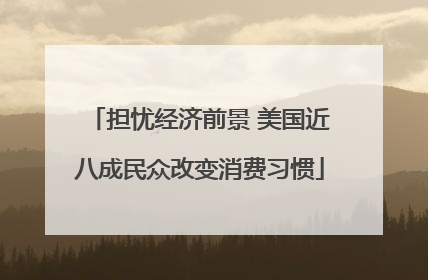 担忧经济前景 美国近八成民众改变消费习惯
