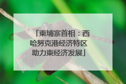 柬埔寨首相：西哈努克港经济特区助力柬经济发展