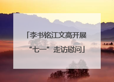 李书铭江文高开展“七一”走访慰问