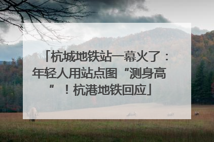 杭城地铁站一幕火了：年轻人用站点图“测身高”！杭港地铁回应