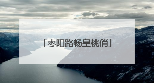 枣阳路畅皇桃俏