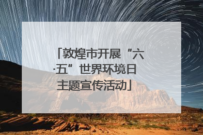 敦煌市开展“六·五”世界环境日主题宣传活动