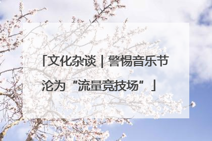 文化杂谈｜警惕音乐节沦为“流量竞技场”