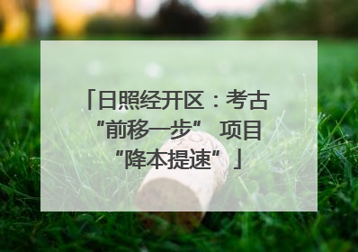 日照经开区：考古“前移一步” 项目“降本提速”