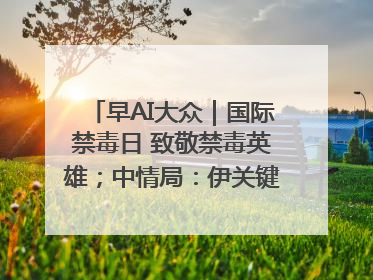 早AI大众｜国际禁毒日 致敬禁毒英雄；中情局：伊关键核设施被摧毁