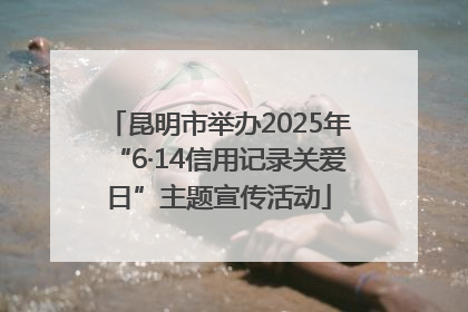 昆明市举办2025年“6·14信用记录关爱日”主题宣传活动