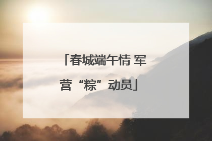 春城端午情 军营“粽”动员