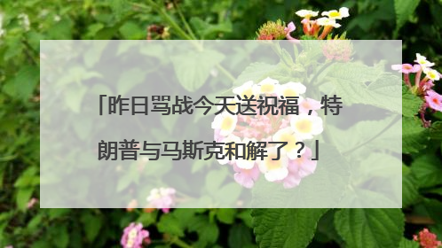 昨日骂战今天送祝福，特朗普与马斯克和解了？