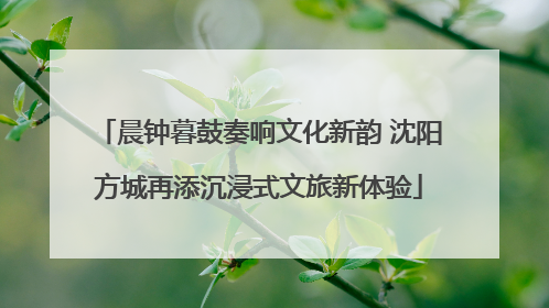 晨钟暮鼓奏响文化新韵 沈阳方城再添沉浸式文旅新体验
