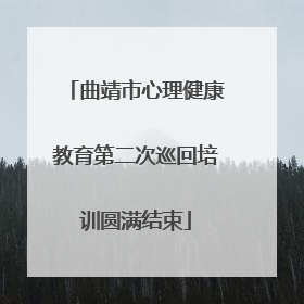 曲靖市心理健康教育第二次巡回培训圆满结束