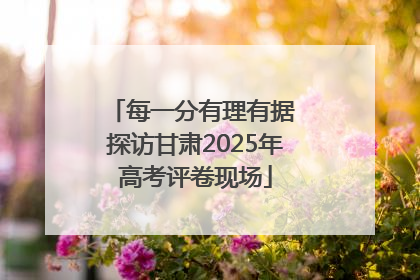 每一分有理有据 探访甘肃2025年高考评卷现场