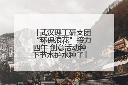 武汉理工研支团“环保浪花”接力四年 创意活动种下节水护水种子