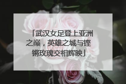 武汉女足登上亚洲之巅，英雄之城与铿锵玫瑰交相辉映