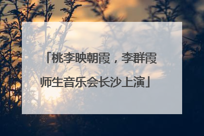 桃李映朝霞，李群霞师生音乐会长沙上演
