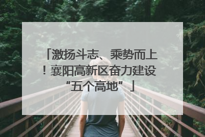 激扬斗志、乘势而上！襄阳高新区奋力建设 “五个高地”