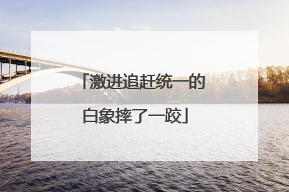 激进追赶统一的白象摔了一跤