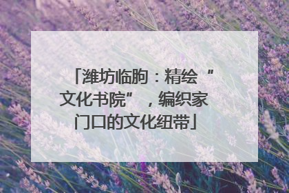 潍坊临朐：精绘“文化书院”，编织家门口的文化纽带
