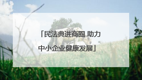 民法典进商圈 助力中小企业健康发展
