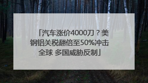汽车涨价4000刀？美钢铝关税翻倍至50%冲击全球 多国威胁反制