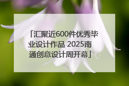 汇聚近600件优秀毕业设计作品 2025南通创意设计周开幕