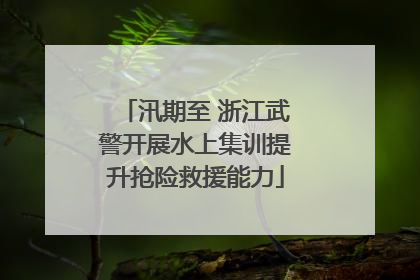 汛期至 浙江武警开展水上集训提升抢险救援能力