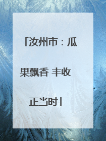 汝州市：瓜果飘香 丰收正当时