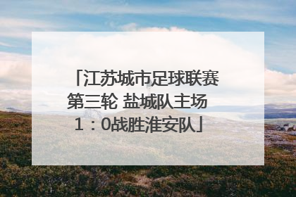 江苏城市足球联赛第三轮 盐城队主场1：0战胜淮安队