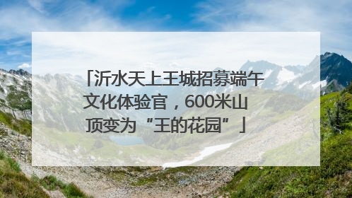 沂水天上王城招募端午文化体验官，600米山顶变为“王的花园”
