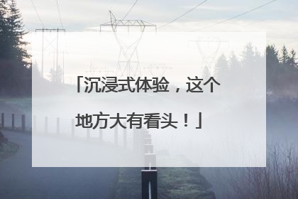 沉浸式体验，这个地方大有看头！