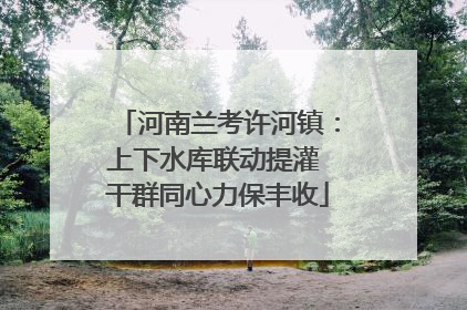 河南兰考许河镇：上下水库联动提灌 干群同心力保丰收