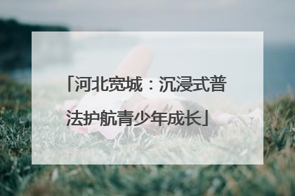 河北宽城：沉浸式普法护航青少年成长