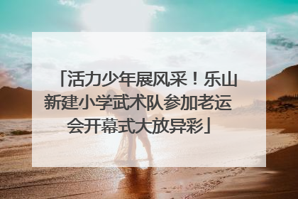 活力少年展风采！乐山新建小学武术队参加老运会开幕式大放异彩