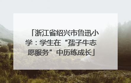 浙江省绍兴市鲁迅小学：学生在“孺子牛志愿服务”中历练成长