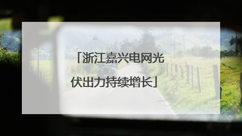 浙江嘉兴电网光伏出力持续增长