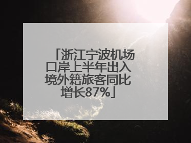 浙江宁波机场口岸上半年出入境外籍旅客同比增长87%