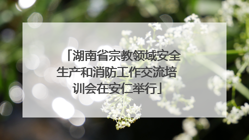 湖南省宗教领域安全生产和消防工作交流培训会在安仁举行