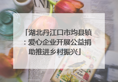 湖北丹江口市均县镇：爱心企业开展公益捐助推进乡村振兴