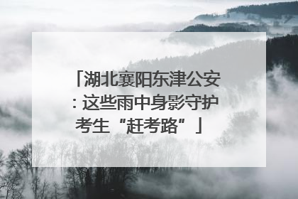 湖北襄阳东津公安：这些雨中身影守护考生“赶考路”