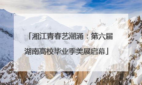 湘江青春艺潮涌：第六届湖南高校毕业季美展启幕