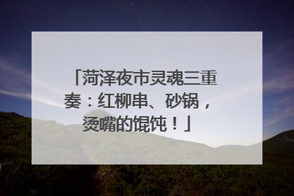 菏泽夜市灵魂三重奏：红柳串、砂锅，烫嘴的馄饨！