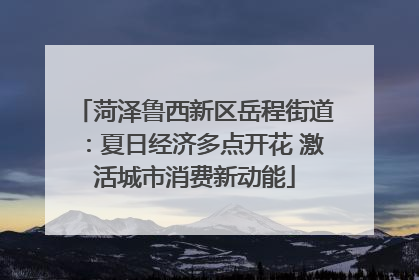 菏泽鲁西新区岳程街道：夏日经济多点开花 激活城市消费新动能