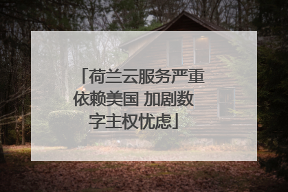 荷兰云服务严重依赖美国 加剧数字主权忧虑