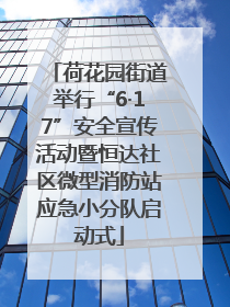 荷花园街道举行“6·17”安全宣传活动暨恒达社区微型消防站应急小分队启动式