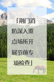 荆门消防深入重点场所开展节前专项检查
